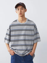 クルーネックストライプTシャツ UN493 - SINCEUMM