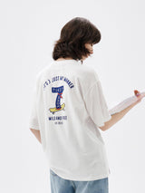 【240グラム】スケートボードロゴプリントTシャツ U3612 - SINCEUMM