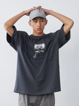 【300グラム】ヴィンテージテーププリント半袖Tシャツ UN487 - SINCEUMM