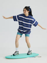 【330グラム】ブルーボーダーコットンTシャツ U3573 - SINCEUMM