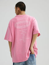 【340G】通気性◎ウォッシュド プリントTシャツ U3577 - SINCEUMM