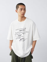 【300グラム】テキストロゴプリントTシャツ UN497 - SINCEUMM