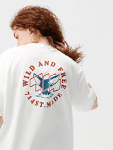 【240グラム】鯨バックプリントTシャツ U3977 - SINCEUMM