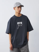 【300グラム】ヴィンテージテーププリント半袖Tシャツ UN487 - SINCEUMM