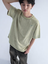 【265グラム】ワンポイント刺繍ウォッシュTシャツ UN534 - SINCEUMM