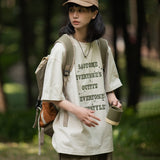 ストリートレターコットン半袖Tシャツ UN377 - SINCEUMM