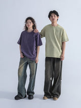 【265グラム】ワンポイント刺繍ウォッシュTシャツ UN534 - SINCEUMM