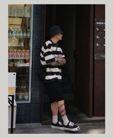 【310グラム】オーバーサイズボーダーTシャツ3443 - SINCEUMM