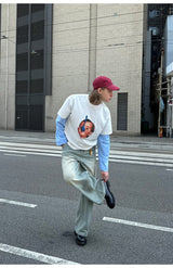 【260グラム】 アメリカンレトロプリントTシャツ U3492 - SINCEUMM