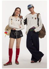 リントトリム長袖Tシャツ UN657 - SINCEUMM