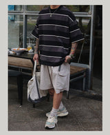 【310グラム】オーバーサイズボーダーTシャツ3443 - SINCEUMM