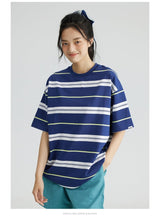 【330グラム】ブルーボーダーコットンTシャツ U3573 - SINCEUMM