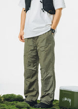metallic nylon pants / ドローコード付きメタリックナイロンパンツ N3938 - SINCEUMM