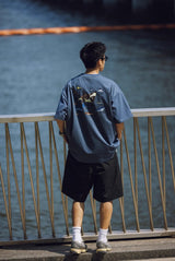 【270グラム】海モチーフシャークプリントT U3980 - SINCEUMM