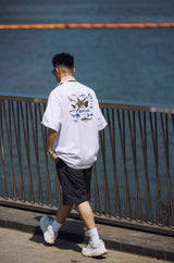 【270グラム】海モチーフシャークプリントT U3980 - SINCEUMM