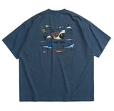 【270グラム】海モチーフシャークプリントT U3980 - SINCEUMM