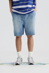 【12oz】再生可能リヨセル繊維ブレンドデニムハーフパンツ U3986 - SINCEUMM