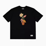 絵画デザインフラワーTシャツ U4003 - SINCEUMM