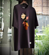 絵画デザインフラワーTシャツ U4003 - SINCEUMM