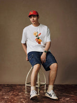 絵画デザインフラワーTシャツ U4003 - SINCEUMM