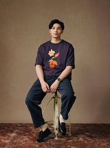 絵画デザインフラワーTシャツ U4003 - SINCEUMM
