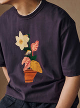 絵画デザインフラワーTシャツ U4003 - SINCEUMM