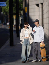 モダンストライプシャツ U4260 - SINCEUMM