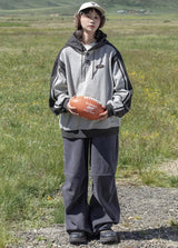 バイカラーボタンフーディ U4360 - SINCEUMM