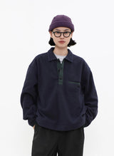 フリース地ハーフボタンプルオーバー U4527 - SINCEUMM