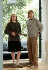 もちもち 起毛厚手ボーダーロンT U5088 - SINCEUMM