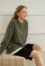 もちもち 起毛厚手ボーダーロンT U5088 - SINCEUMM