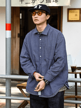 ネイビーチェックシャツ U5104 - SINCEUMM