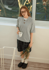 【300グラム】ヘンリーネックルーズサイズTシャツ U5133 - SINCEUMM