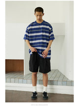 【330グラム】ブルーボーダーコットンTシャツ U3573 - SINCEUMM