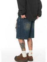 アメリカンレトロデニムショートカーゴパンツ UN616 - SINCEUMM