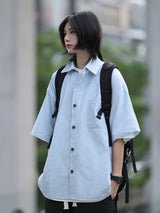 レトロストライプ半袖シャツ UN454 - SINCEUMM