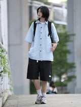 レトロストライプ半袖シャツ UN454 - SINCEUMM