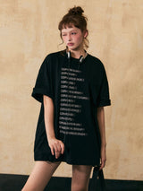二ッチレタープリント半袖Tシャツ UN434 - SINCEUMM