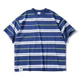 【330グラム】ブルーボーダーコットンTシャツ U3573 - SINCEUMM