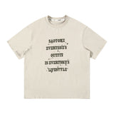 ストリートレターコットン半袖Tシャツ UN377 - SINCEUMM