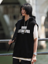 ツーピースベスト半袖コントラストレターTシャツ UN386 - SINCEUMM