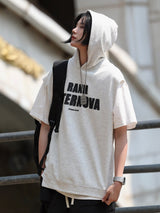 ツーピースベスト半袖コントラストレターTシャツ UN386 - SINCEUMM