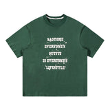 ストリートレターコットン半袖Tシャツ UN377 - SINCEUMM