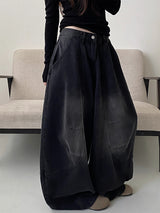 ダメージウォッシュ加工ジーンズ