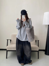 ダメージウォッシュ加工ジーンズ