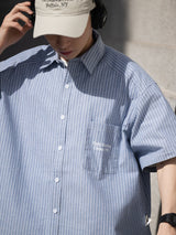 半袖ストライプシャツ U3399 - SINCEUMM