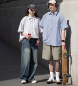 半袖ストライプシャツ U3399 - SINCEUMM