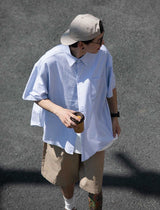 ライトストライプ半袖シャツ U209 - SINCEUMM