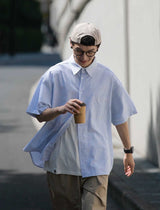 ライトストライプ半袖シャツ U209 - SINCEUMM