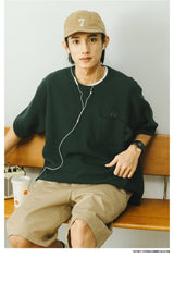 ドローコード付きワッフル生地Tシャツ U1947 - SINCEUMM